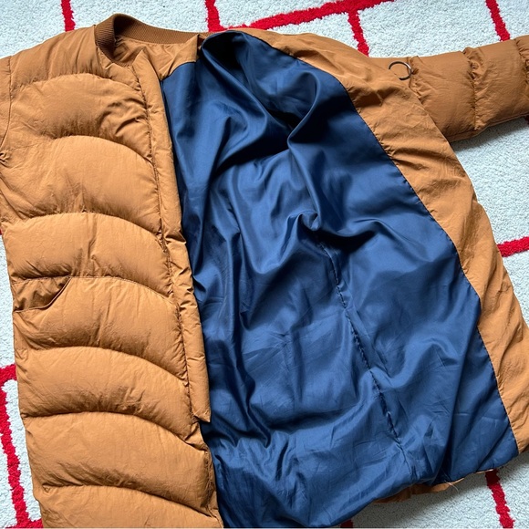 Burnt Orange Puff Long Jacket - Picture 7 of 8